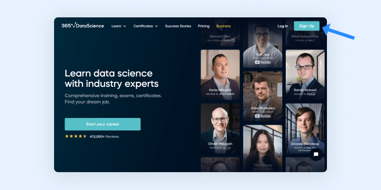 Create a 365 Data Science account