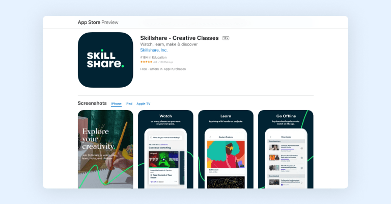 Skillshare app