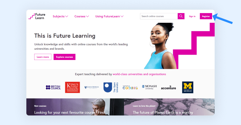 Create a FutureLearn account