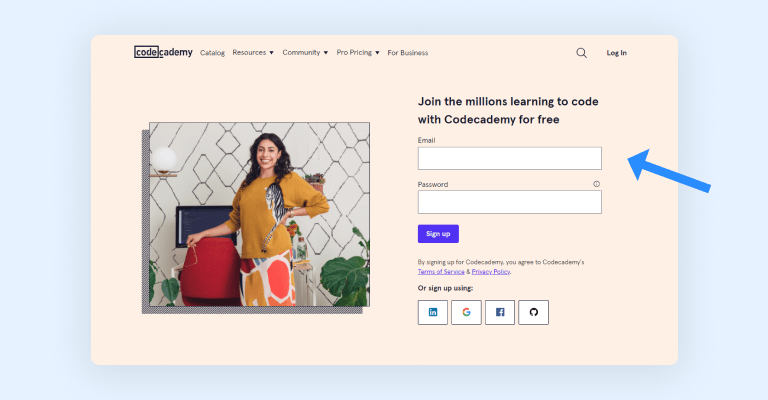 Create a Codecademy account