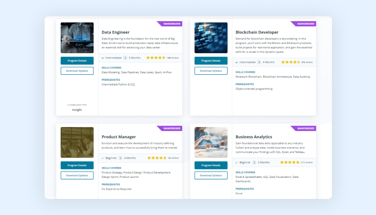 Udacity Nanodegrees