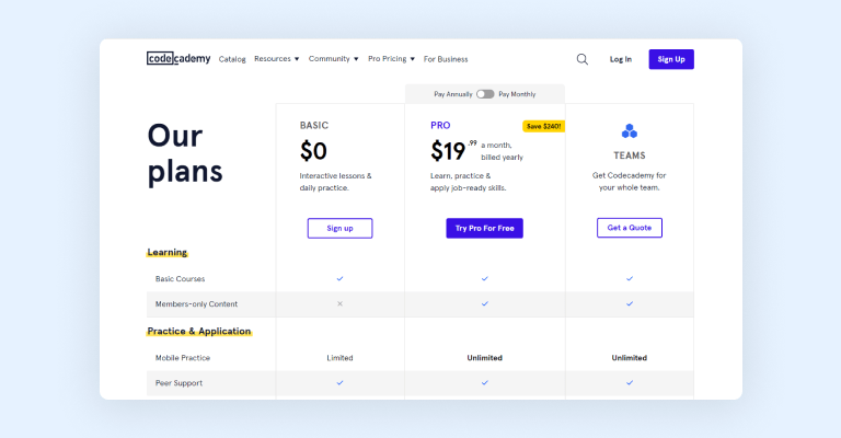 Codecademy pricing Codecademy pricing